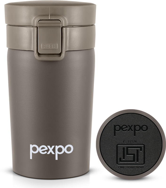 pexpo Cocoa Vacuum Insulated Hot & Cold Spill Proof Stainless Steel Coffee Mug(260 ml)