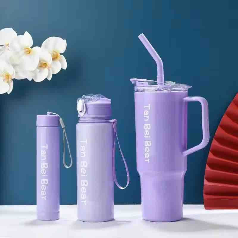 BATBIRD 3Pc Plastic lavender Tumbler Plastic Tumbler(2400 ml, Pack of 3)