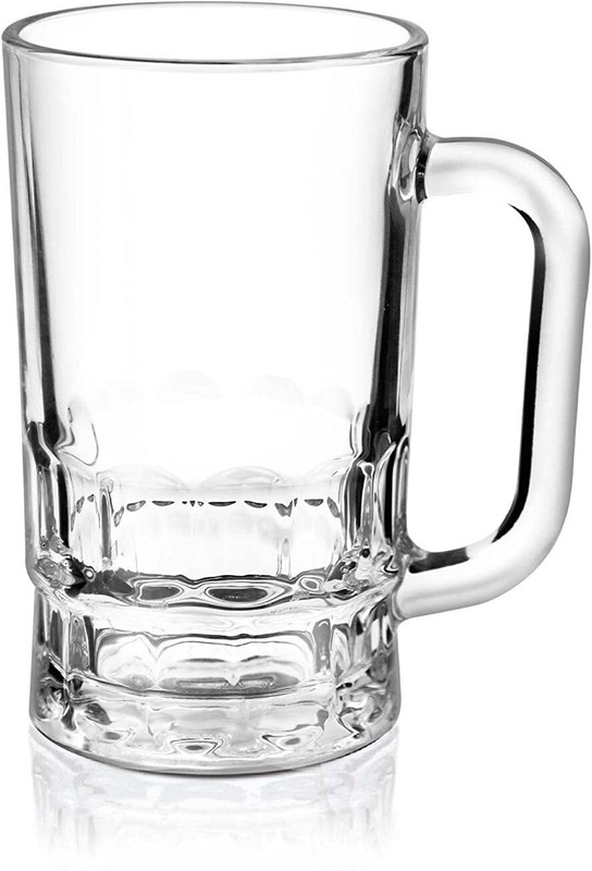 Adhunyk JUICE , BEER MUG SET OF 1 PCS Glass Beer Glass Beer Mug(400 ml)