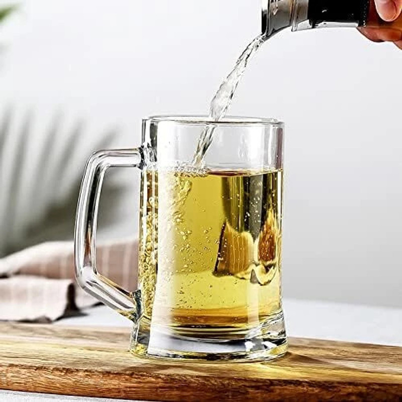 Adhunyk Heavy and Durable, Multipurpose Pubs for Everyday Drinking Glass Beer Mug(500 ml)