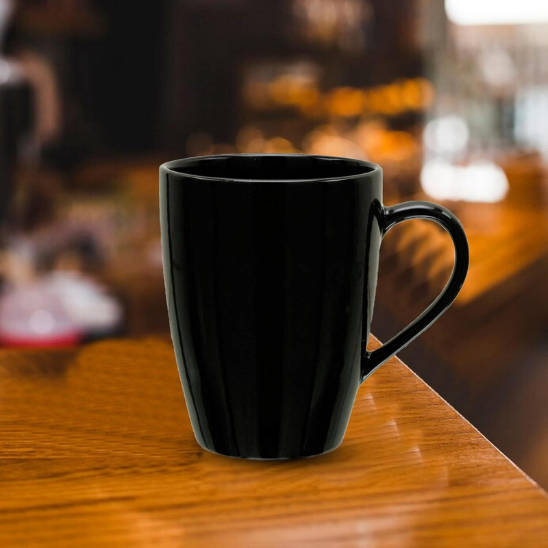 Newai ceramic black mug pack of 1 Ceramic Coffee Mug(250 ml)