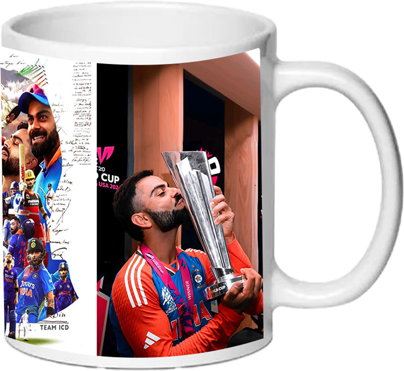 GSSTUDIO Virat Kohli King Kohli |HD printed| Best For Gifts | Ceramic Coffee 350mL Ceramic Coffee Mug(350 ml)