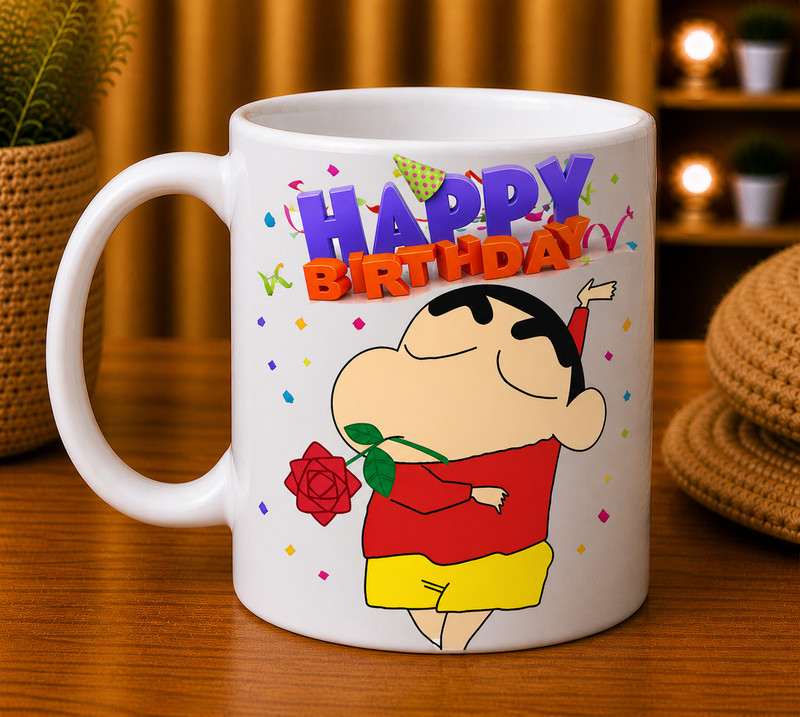 Stylotrendz Perfect Birthday Gift with Shinchan Print Ceramic Coffee Mug(325 ml)