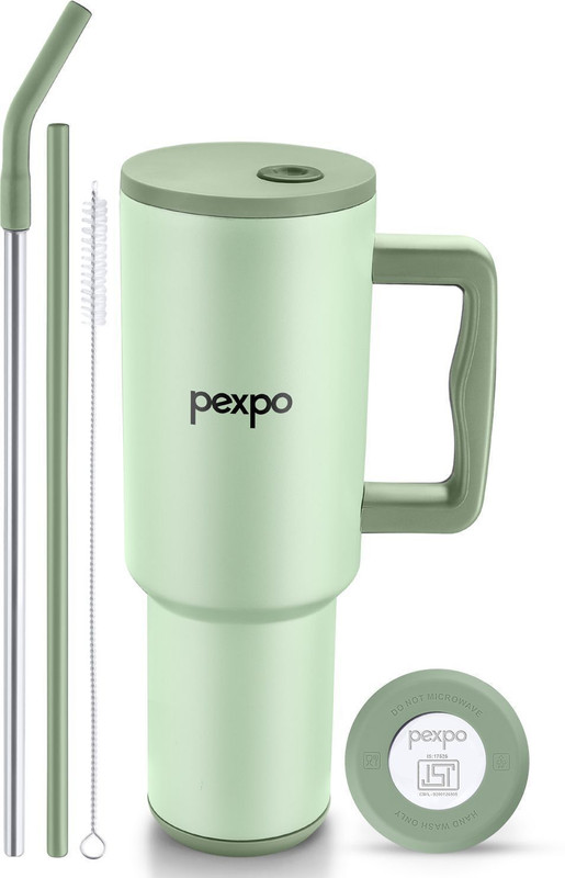 pexpo Sipper water Flask for adults Hot&Cold Insulated Stainless Steel tumbler Stanzy Stainless Steel Tumbler(1200 ml)