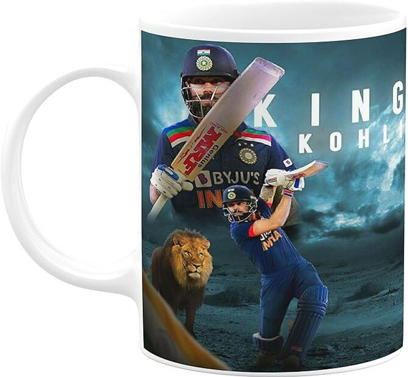 AVISTRA Virat Kohli King Kohli for Friend, Brother, Sister, Boys,- Microwave Safe Ceramic Coffee Mug(330 ml)
