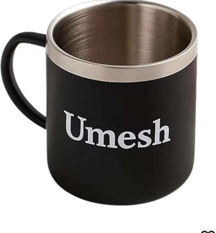 Theworldofgifts Mug Stainless Steel Coffee Mug(200 ml)
