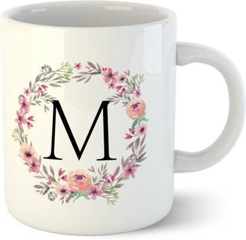 Manorath Name Letter Alphabet M Printed Coffee Cup , Gifts for Brother, Sister, Friends, Ceramic Coffee Mug(345 ml)