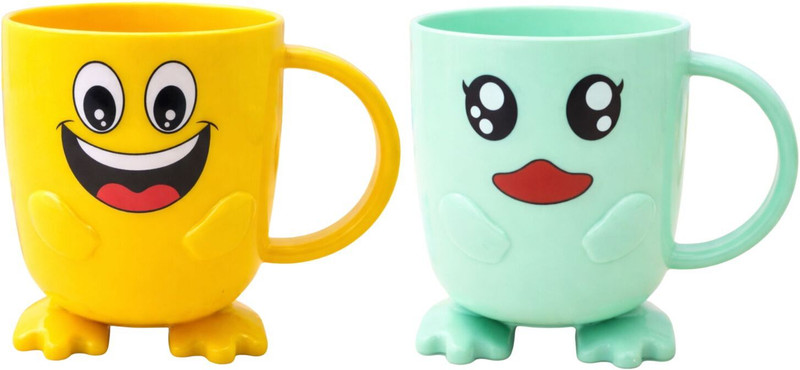 PLAST BOY Penguin for Kids Combo Set of 2 Plastic Coffee Mug(450 ml, Pack of 2)