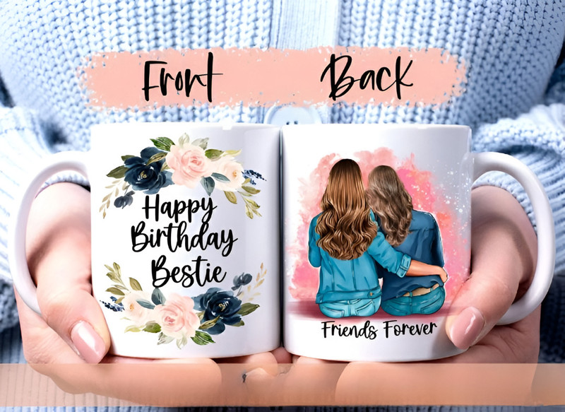 AVISTRA Bestie Birthday Friendship Gift for Sister/Friend Birthday Printed for Girls Ceramic Coffee Mug(330 ml)
