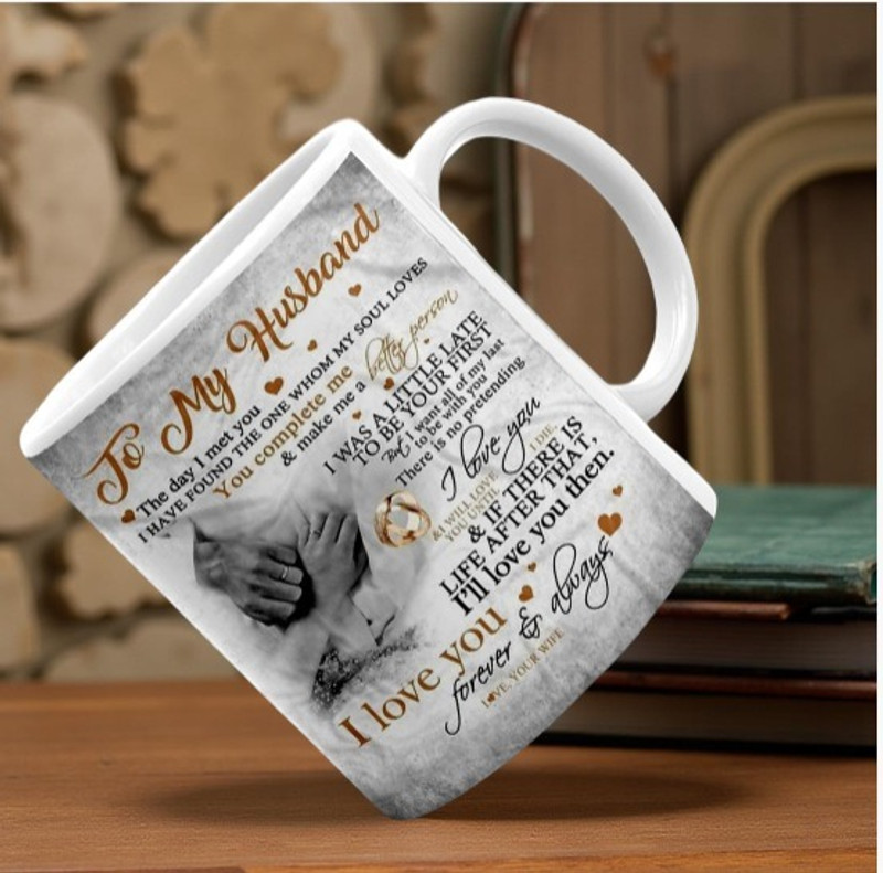 Haniza To My Husband Romantic Message Printed Ceramic Coffee – 11 oz Ceramic Coffee Mug(300 ml)
