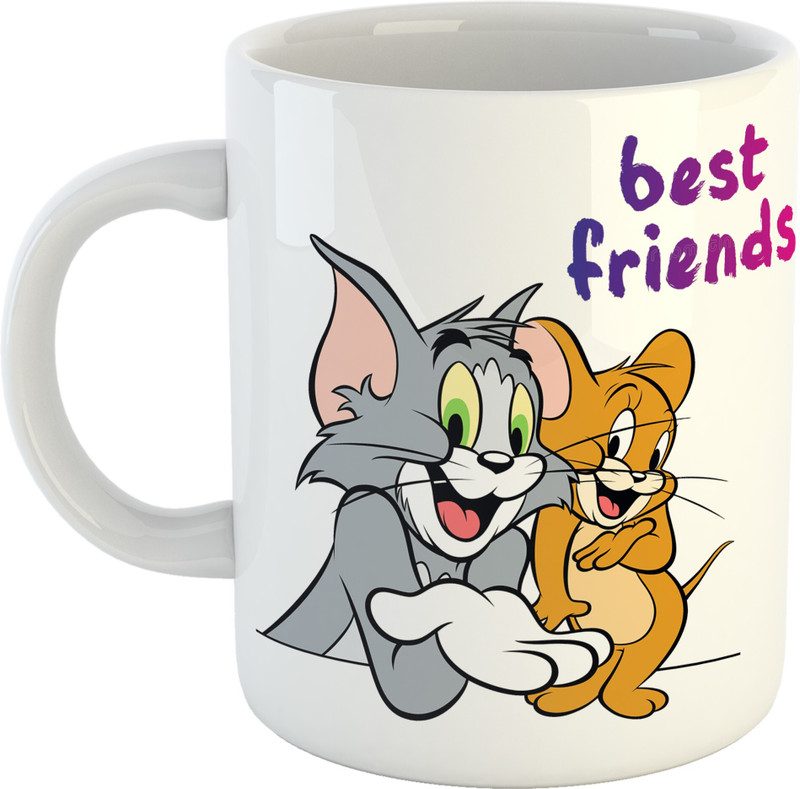 Clovez TOM & JERRY DESIGN CERAMIC MUG 506 Ceramic Coffee (350 ml) Ceramic Coffee Mug(350 ml)