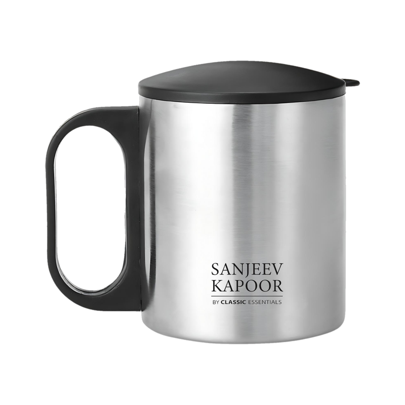 Classic Essentials Double Walled Stainless Steel Coffee with Lid Stainless Steel Coffee Mug(200 ml)