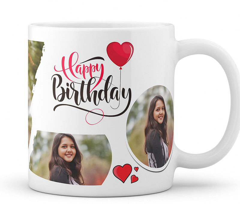 SK Prints Photo & Text Printed Cup For Birthday , Anniversary Gift White Ceramic Coffee Mug(325 ml)