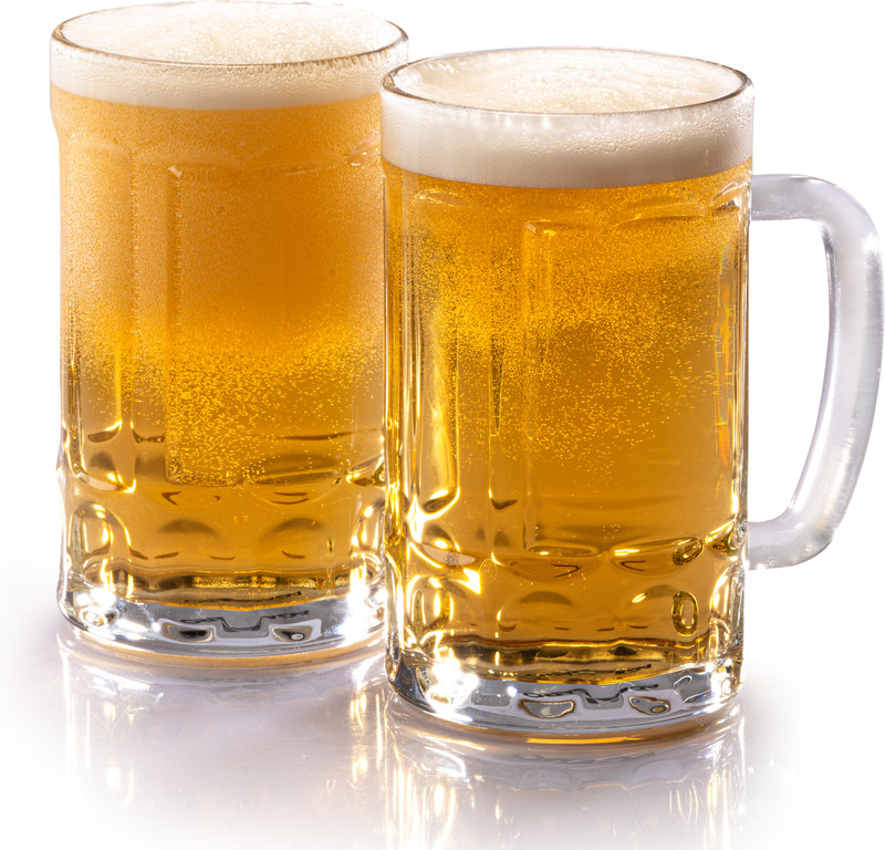 AGARO Elegant Glass Beer Mug(397 ml, Pack of 2)