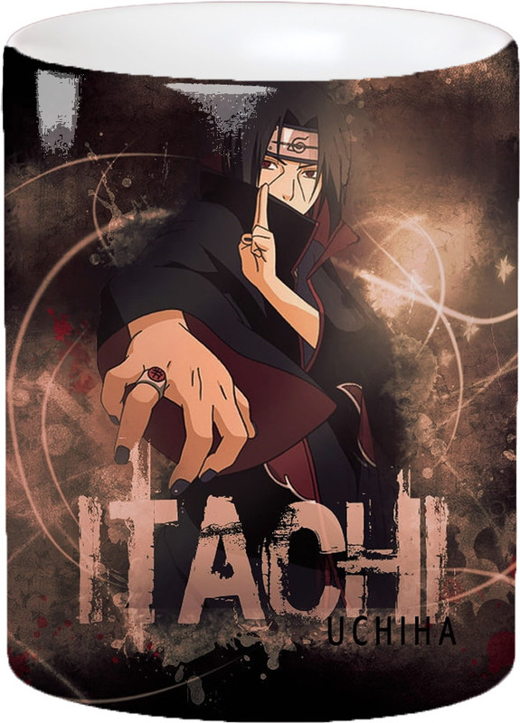 Replix Anime Printed Coffee Naruto Itachi 13 Ceramic Cup for Girls Boys Brother Ceramic Coffee Mug(350 ml)