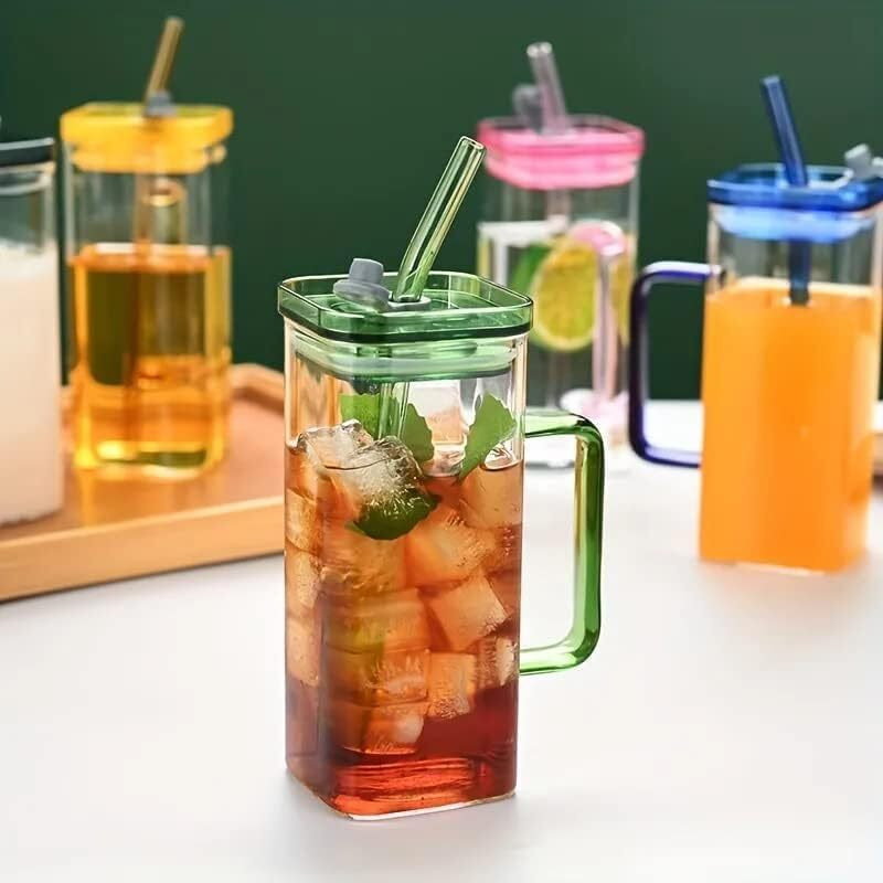 laisha Borosilicate Square Glass Tumbler Coffee Glass Coffee Mug(400 ml)