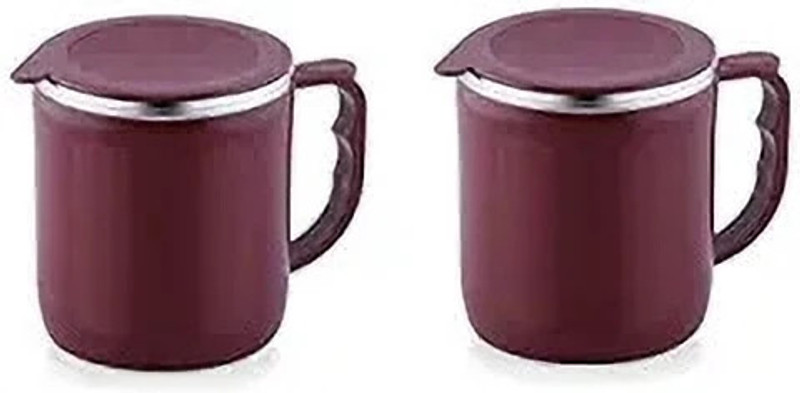 AWARANSIA Plastic Coffee Tea & Coffee Cup with Lid Stainless Steel Stainless Steel Coffee Mug(200 ml)