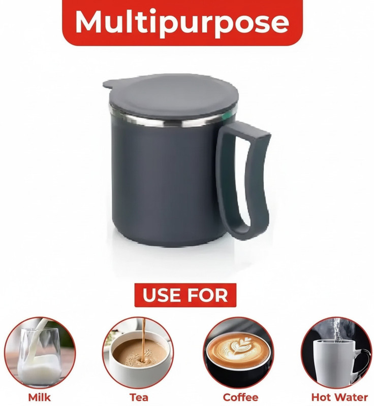 Flipkart SmartBuy 250ml Stainless Steel, Plastic Coffee Mug(250 ml)
