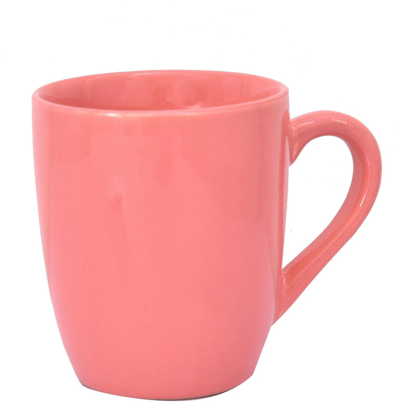 OGGN KT-70858_Plain_Pink Ceramic Coffee Mug(280 ml)