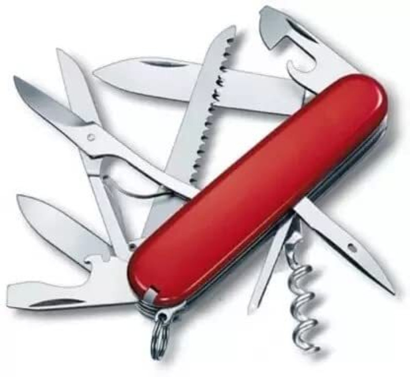 vyzoe 11 in 1 pocket Army swiss knife Stainless Steel your pocket friend Multi Tool(Red)