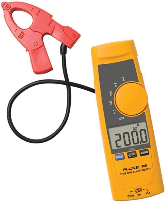FLUKE 365 Detachable Jaw True RMS AC/DC Clamp Meter for Power Stations, Sub Stations Digital Multimeter(Multicolor 2000 Counts)