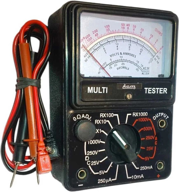 AGpackers Voltage Current – High-Precision Electrical Measuring Device Analog Multimeter(Black 2000 Counts)