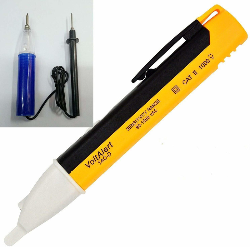 Inditrust Continuity Tester with Voltage Tester battery to check all Cables Cords & Wires Analog Multimeter (Black 4000 Counts)New Arrival With Buzzer + Led Flash Light VoltAlert 1AC-D 90-1000VAC Voltage Tester Voltage Meter Non Contact Electric Voltage Power Detector Electrical Testing Pen Tester M