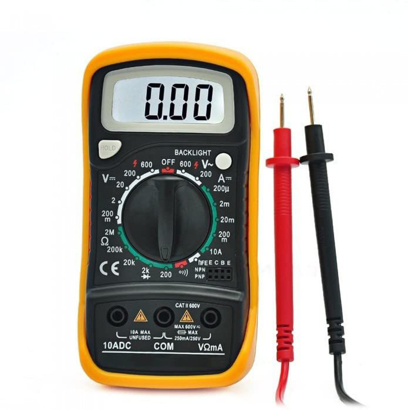 SG Flash MAS830L Digital Multimeter with Backlight LCD Digital Multimeter(Black, Yellow 2000 Counts)