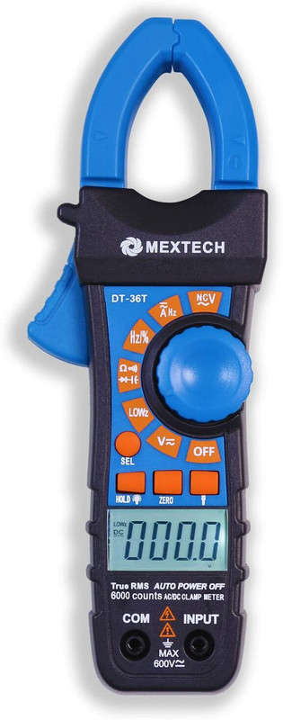 Mextech DT36T 600A Ac/Dc True RMS Digital Clamp Meter Digital Multimeter(6000 Counts)