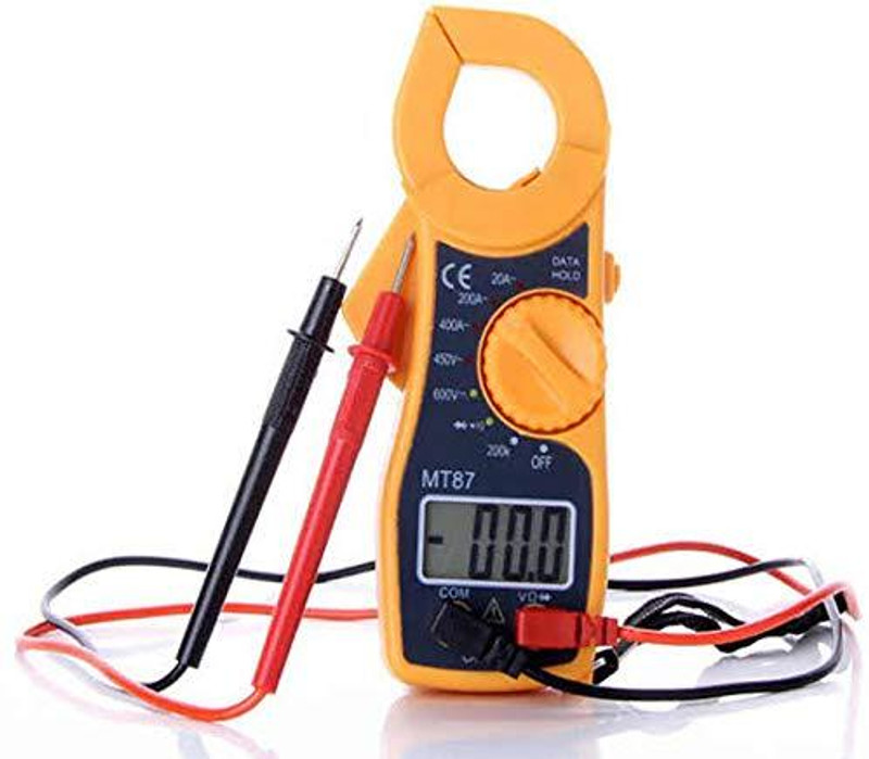 NITYA MT87 LCD Digital Clamp Meters Multimeter Measurement Digital Multimeter(Yellow 2000 Counts)
