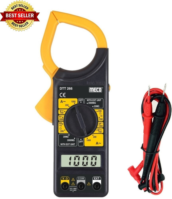 HTY MECO-DTT-266 1000A AC Manual Ranging, 3½ Digit, Premium Digital Clampmeter Digital Multimeter(2000 Counts)
