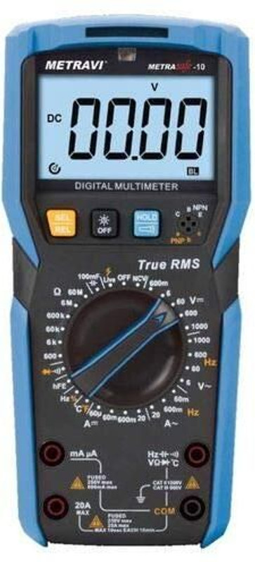 Metravi 10 Digital TRMS Multimeter with NCV Digital Multimeter(Multicolor 6000 Counts)