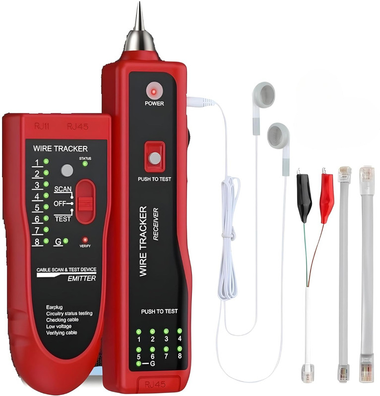 SCALEBEE Wire Tracker, Cable Break Point Tester for Network Cable (RJ45), Ethernet LAN Digital Multimeter(Multicolor 2000 Counts)