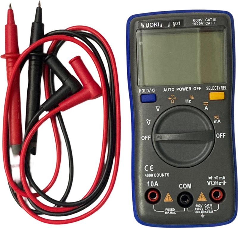 Hoki (Similar to Mecometer 101b+) H101 Digital Multimeter Digital Multimeter(Blue 4000 Counts)