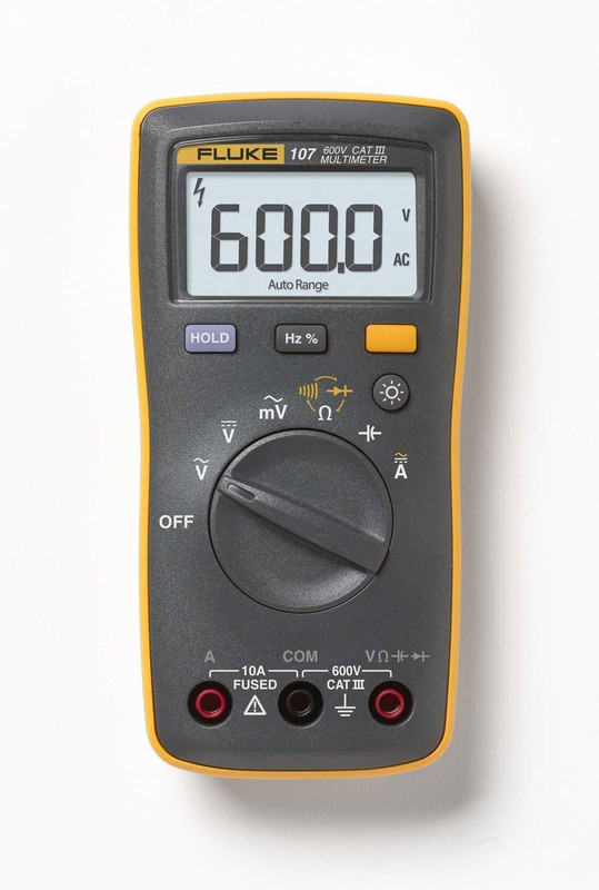 FLUKE 107 Palm Sized Digital Multimeter Digital Multimeter(Black, Yellow 6000 Counts)