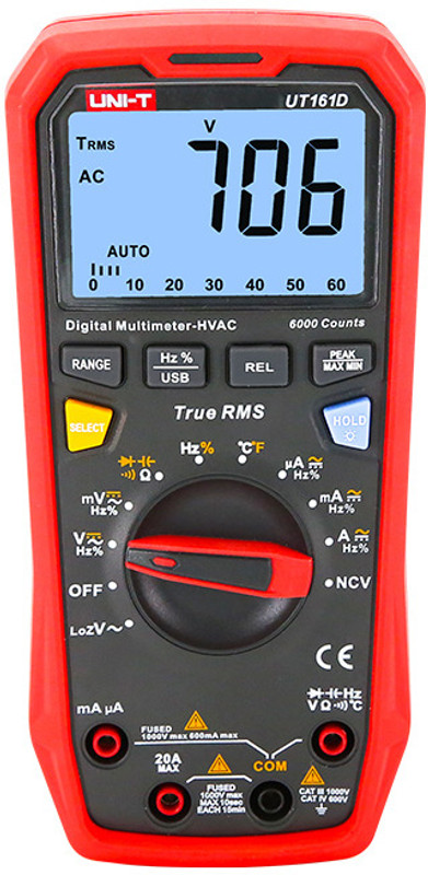 NAAFIE UNI-T UT161D Digital Multimeter(Red, Black 6000 Counts)