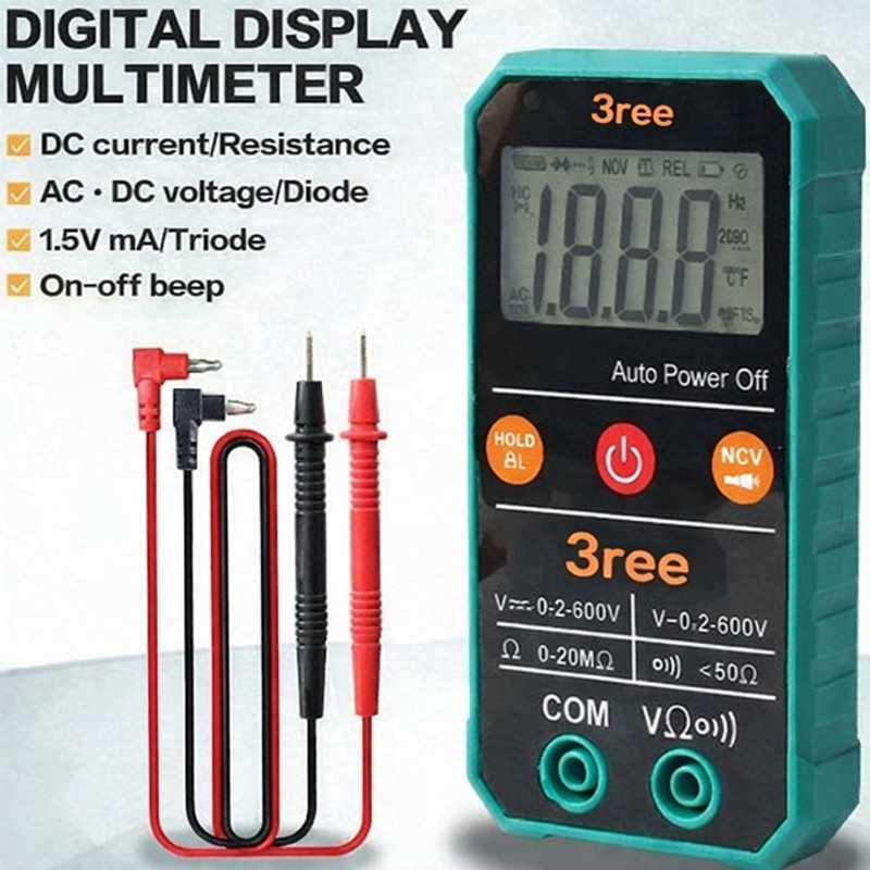 3REE HIGH QULITY HW007A Digital Multimeter Digital Multimeter(Black 4000 Counts)