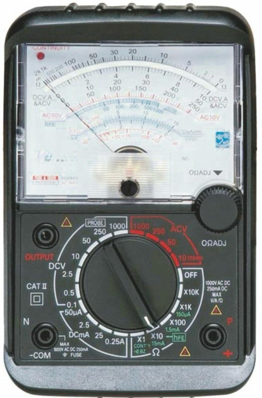 HTY HTC YX-360 TRE-B Analog Multimeter with Mirror Scale, Continuity & Diode Test Analog Multimeter(Black 2000 Counts)