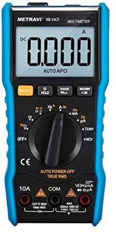 Metravi 10 Digital TRMS Multimeter with NCV Digital Multimeter(Multicolor 6000 Counts)