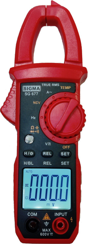 SIGMA AC Clamp Meter SG 677 TRMS, Current Upto 400 A AC Digital Multimeter(6000 Counts)