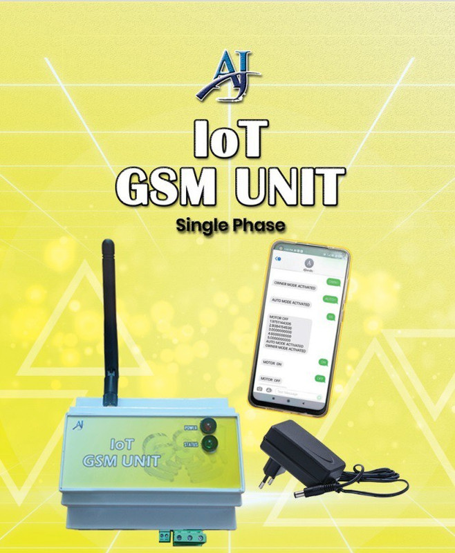 Ajlon GSM Unit Single Phase Motor ON/OFF Controller Multipurpose Controller