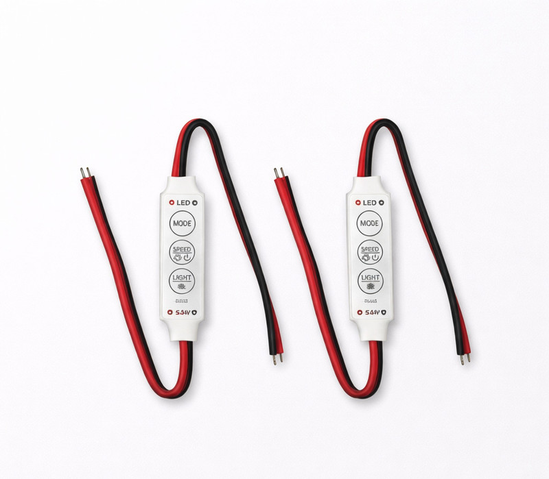 AURECIS LED Controller 5-24V 6 Modes Adjustable Speed ON/OFF Dimmer Pack of 2 Multipurpose Controller