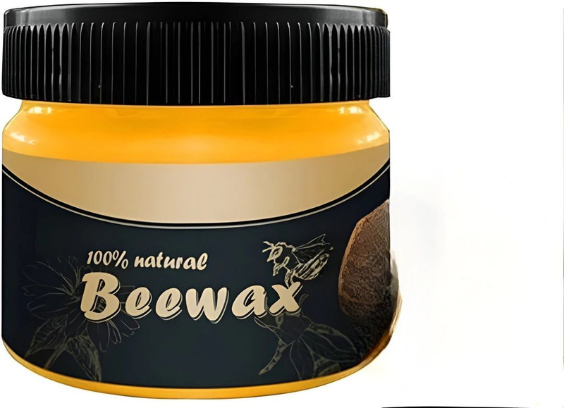 JEEYANA ENTERPRISE Bee Wax With Sponges,Natural Traditional Bee wax Polish Wood Furniture Music Instrument Polish(80 g Wooden Furniture)