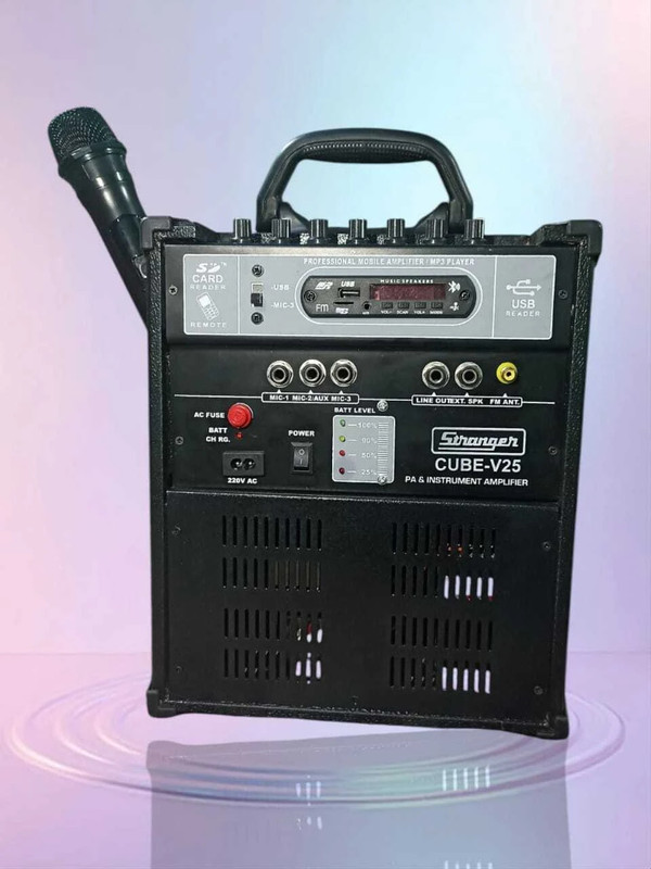 stranger Portable Cube Amplifier With mic Karaoke 40 watts Bass Amplifier