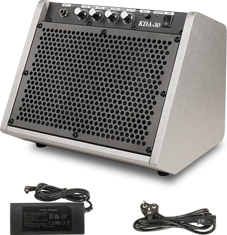 KADENCE KDA30 30W Electric Drum Amplifier - 6"&2" Speakers, 3-Band EQ, BT & 6.35mm Input Keyboard Amplifier