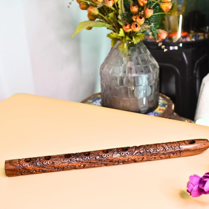 Santarms Handmade Bansuri for Adults Beginners and Professionals | Original Musical Wooden Flute(33 cm)