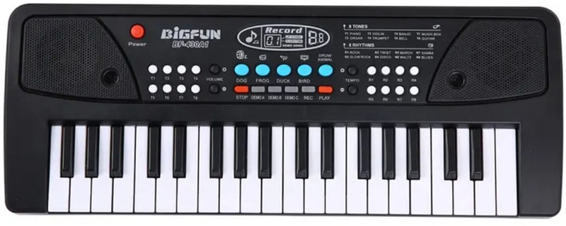 STAR VENTURE 37 Keys USB Electronic Organ Kids Electric Piano with Microphone Black Digital Music Electronic Keyboard Analog Portable Keyboard(37 Keys)