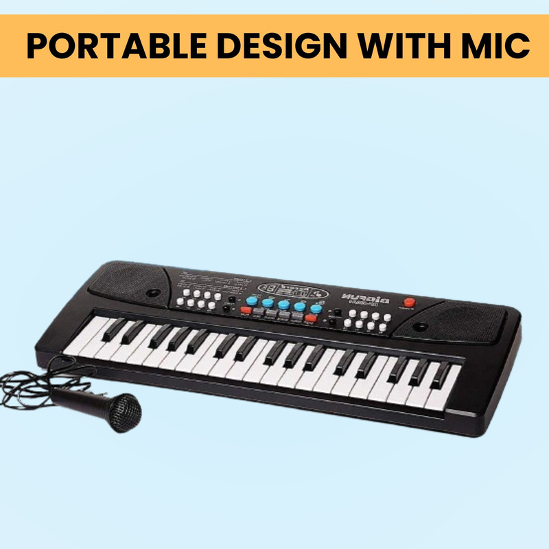 SACRO (Piano Keyboard) with Mic/37 Keys 8Rhythms, 8Tones, Portable Electronic ToyE448 (Piano Keyboard) with Mic/37 Keys 8Rhythms, 8Tones, Portable Electronic ToyE448 Analog Portable Keyboard(37 Keys)