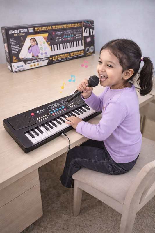 KinderToyWorld EK1234 Piano with USB Cable and Lithium Battery Analog Portable Keyboard(37 Keys)