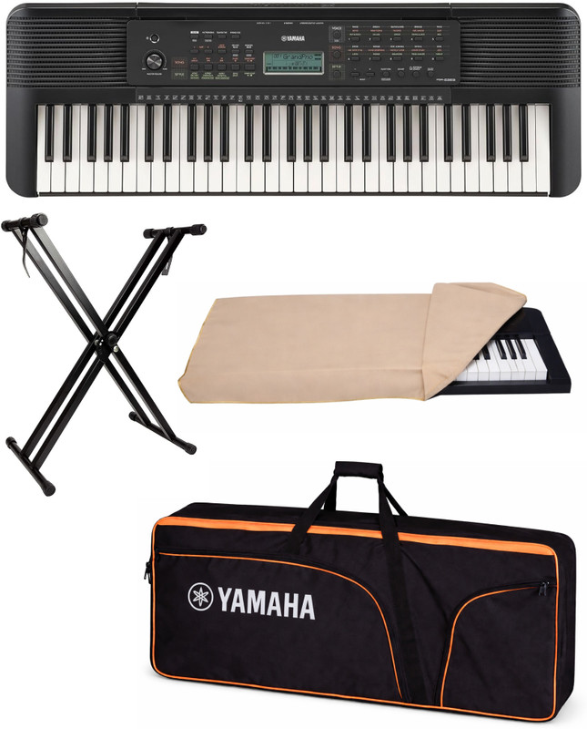 YAMAHA PSR-E283 + CARRY CASE + DOUBLE PIPE STAND+DUST COVER E283 Analog Portable Keyboard(61 Keys)